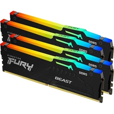 Kingston 64GB 5600MHz DDR-5 Fury Beast RGB (Kit! 4db 16GB) (KF556C40BBAK4-64) memória