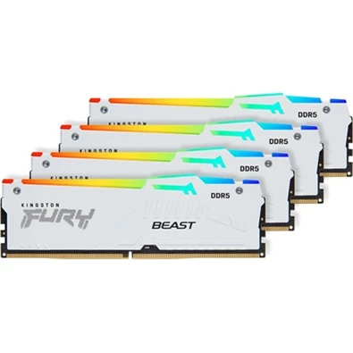 Kingston 64GB 5600MHz DDR-5 Fury Beast RGB (Kit! 4db 16GB) (KF556C40BWAK4-64) memória