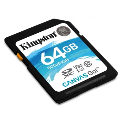 Kingston 64GB SD Canvas Go (SDXC Class 10  UHS-I U3) (SDG/64GB) memória kártya