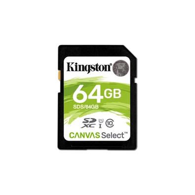 Kingston 64GB SD Canvas Select 80R (SDXC Class 10 UHS-I) (SDS/64GB) memória kártya