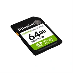 Kingston 64GB SD Canvas Select Plus Gen3 100R (SDXC V10 UHS-I U1) SDS3/64GB memóriakártya