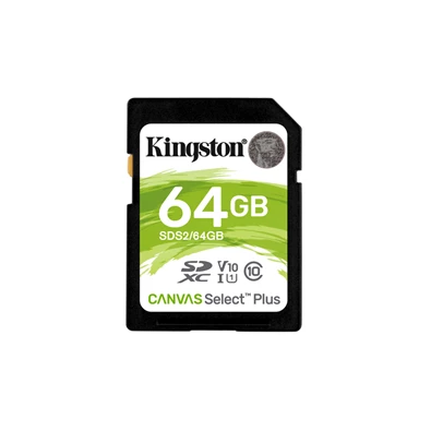 Kingston 64GB SD Canvas Select Plus (SDXC Class 10 UHS-I U1) (SDS2/64GB) memória kártya