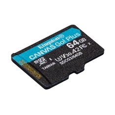 Kingston 64GB SD micro Canvas Go! Plus (SDXC Class 10  UHS-I U3) (SDCG3/64GBSP) memória kártya