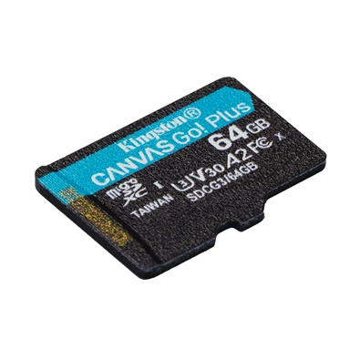 Kingston 64GB SD micro Canvas Go! Plus (SDXC Class 10  UHS-I U3) (SDCG3/64GBSP) memória kártya