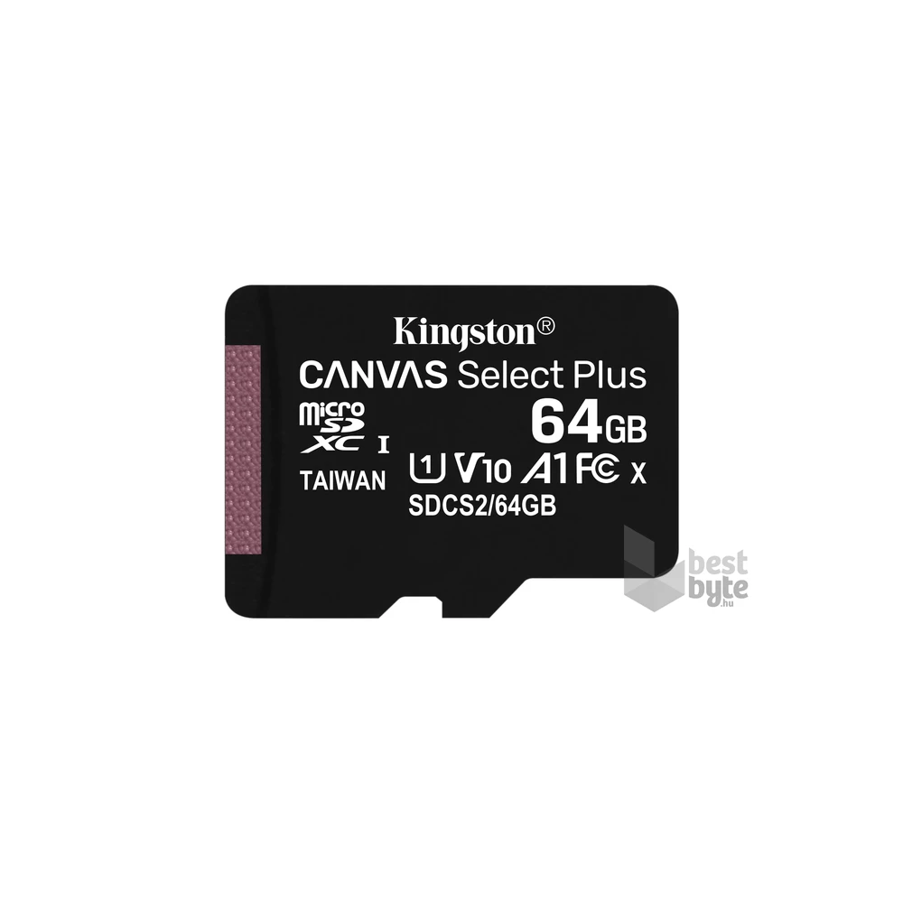 Kingston 64GB SD micro Canvas Select Plus (SDXC Class 10 A1) (SDCS2/64GBSP) memóriakártya