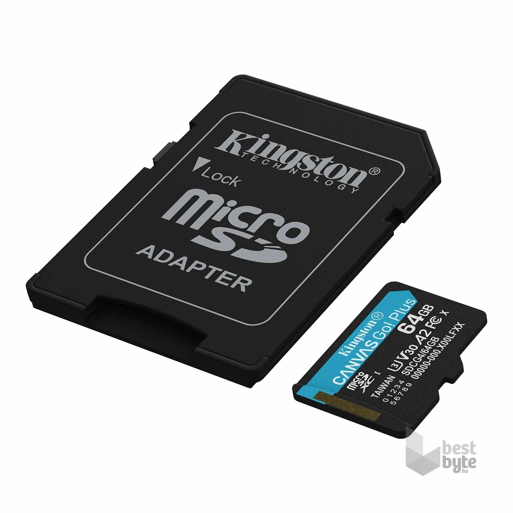 Kingston 64GB SD micro (MicroSDXC V30 U3) SDCG4/64GB memória kártya adapterrel