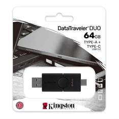 Kingston 64GB USB3.2 A /USB3.2 C Fekete (DTDE/64GB) Flash Drive