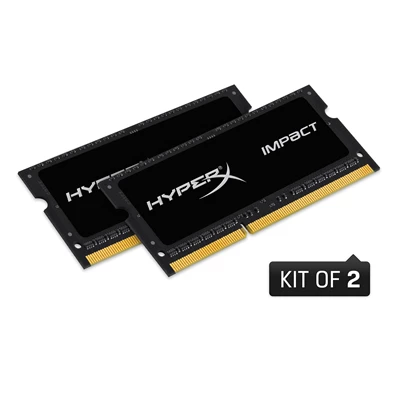 Kingston 16GB/1600MHz DDR-3 HyperX Impact Black 1,35V (Kit! 2db 8GB) (HX316LS9IBK2/16) notebook memória