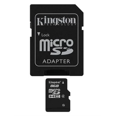 Kingston 8GB SD micro (SDHC Class 4) (SDC4/8GB) memória kártya adapterrel