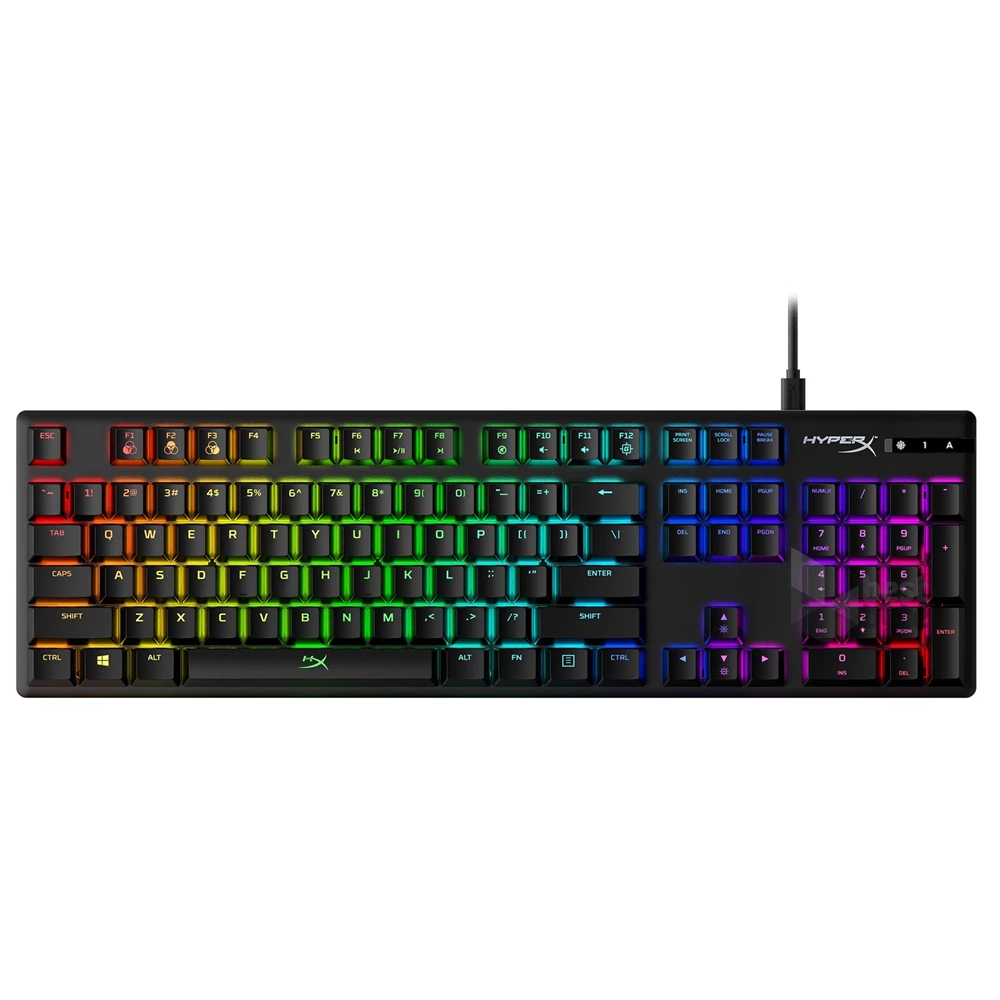 Kingston HyperX Alloy Origins (AQUA switches) US világító gamer billentyűzet