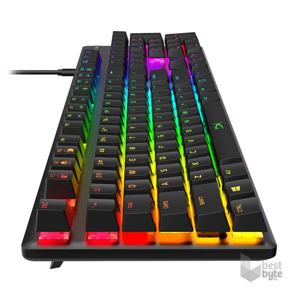 Kingston HyperX Alloy Origins (HyperX red) UK világító mechanikus gamer billentyűzet