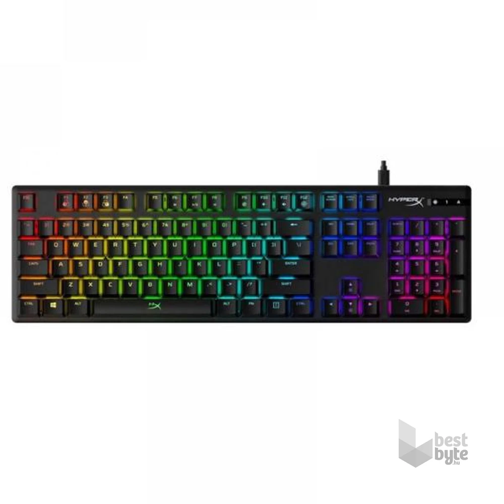 Kingston HyperX Alloy Origins (HyperX red) US világító mechanikus gamer billentyűzet