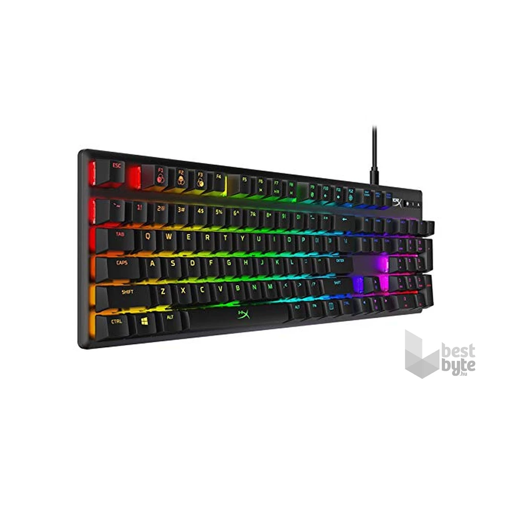 Kingston HyperX Alloy Origins (HyperX red) US világító mechanikus gamer billentyűzet