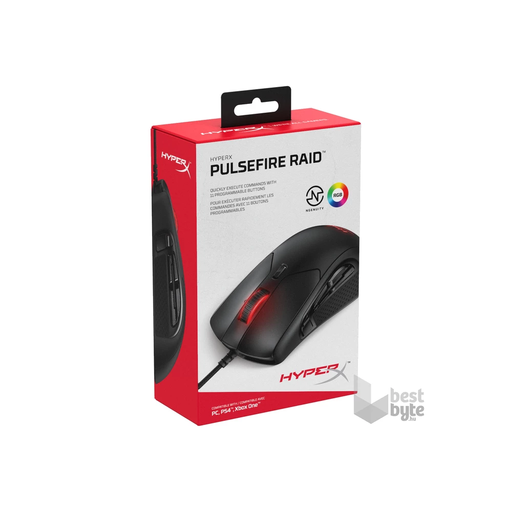 Kingston HyperX Pulsefire Raid fekete gamer egér