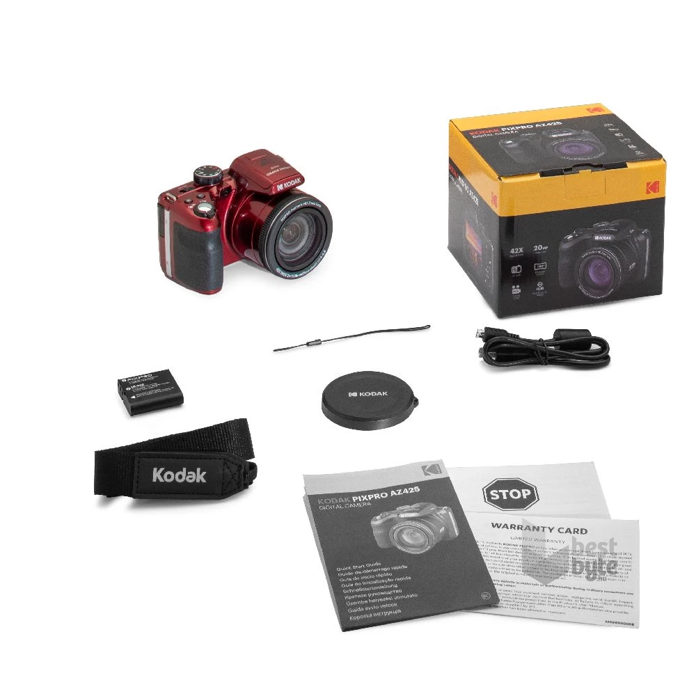 Kodak Pixpro AZ425 digitális piros fényképezőgép