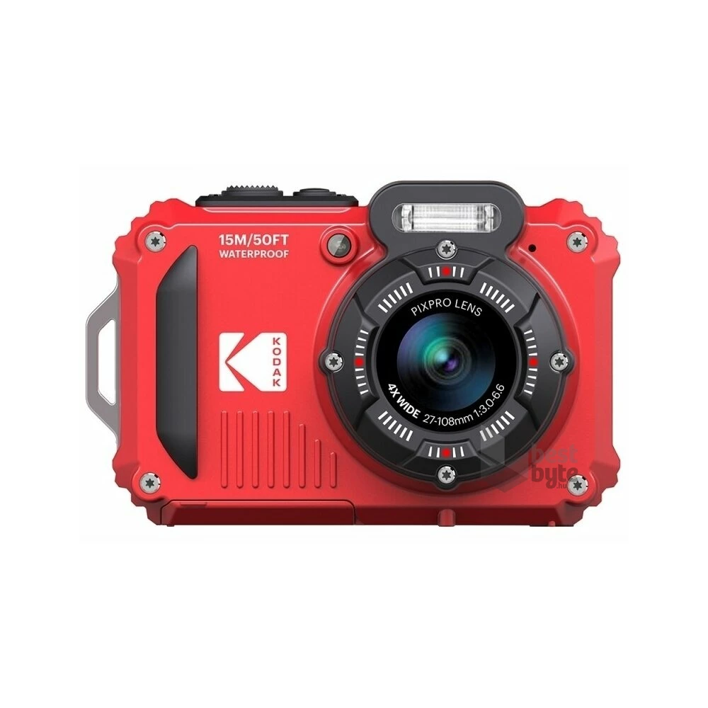 Kodak Pixpro WPZ2 vízálló/porálló/ütésálló piros digitális fényképezőgép