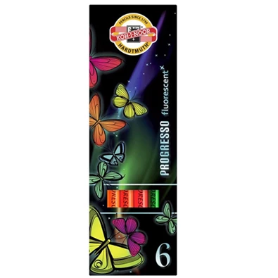 Koh-I-Noor 8741 Progresso Neon henger alakú 6db-os színes ceruza készlet