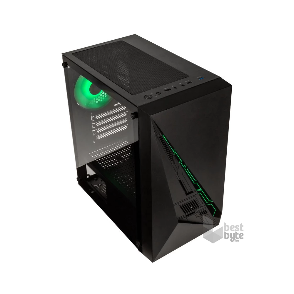 Kolink Inspire K2 PLUS ARGB mATX edzett üveg fekete ház