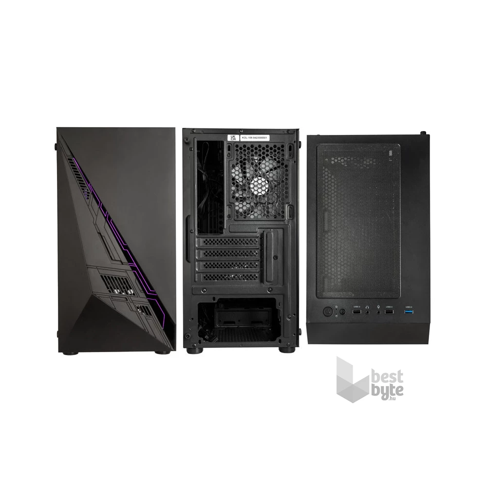 Kolink Inspire K2 PLUS ARGB mATX edzett üveg fekete ház