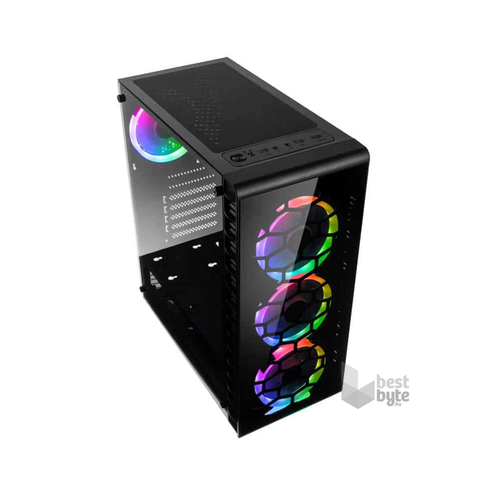 Kolink Observatory Lite RGB ATX edzett üveg fekete ház