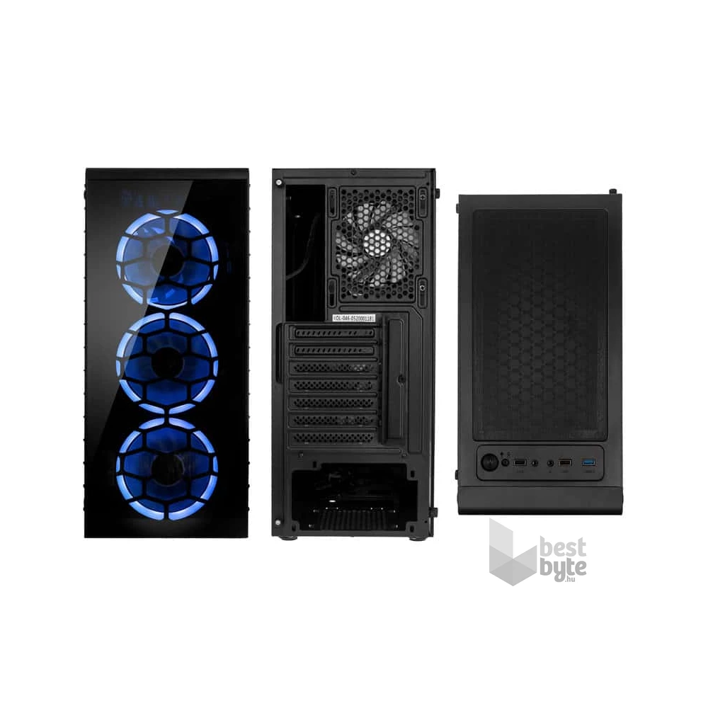 Kolink Observatory Lite RGB ATX edzett üveg fekete ház