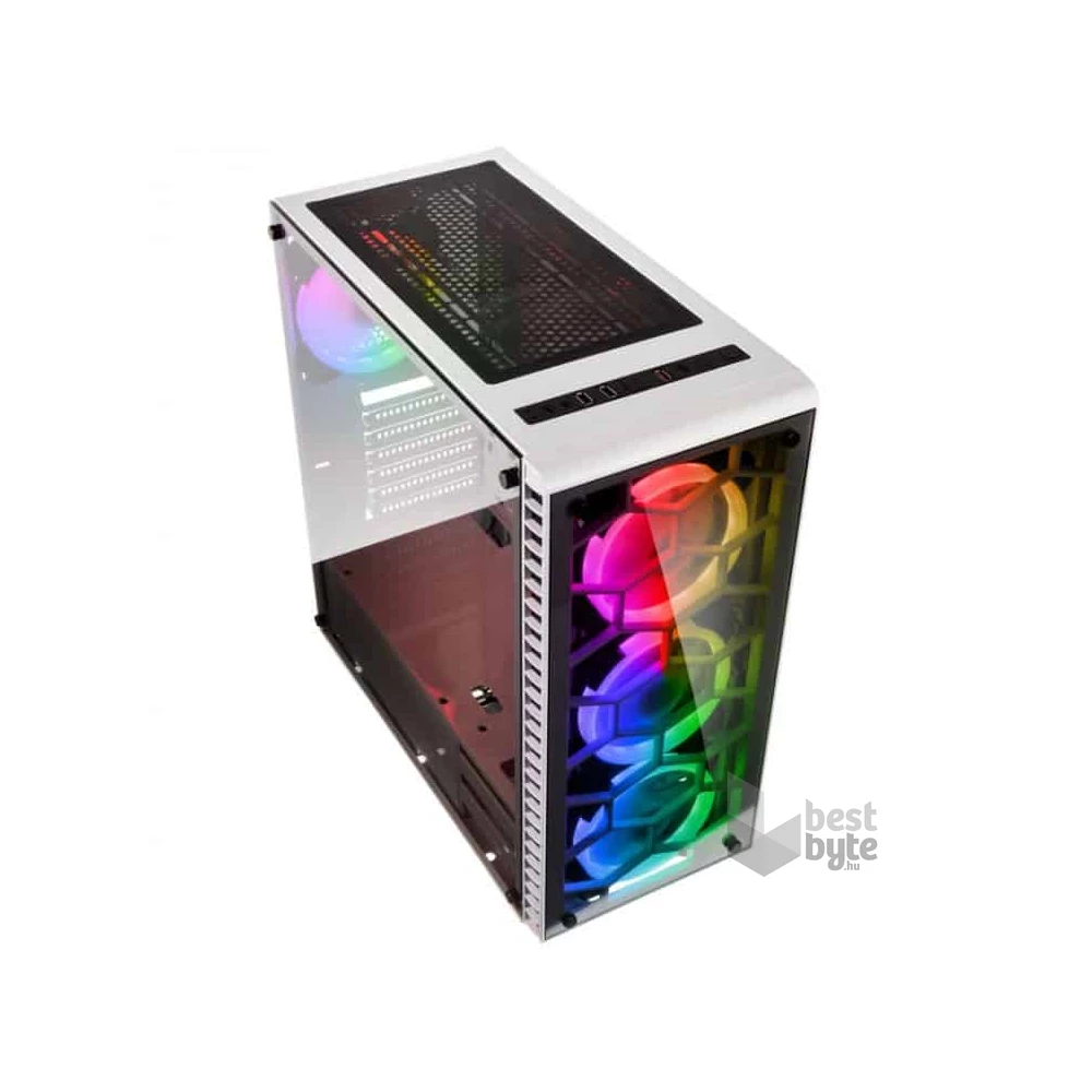 Kolink Observatory RGB ATX edzett üveg fehér ház