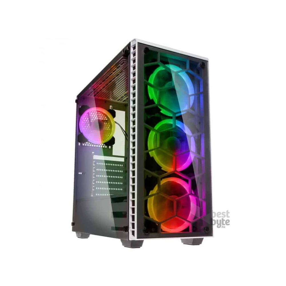 Kolink Observatory RGB ATX edzett üveg fehér ház