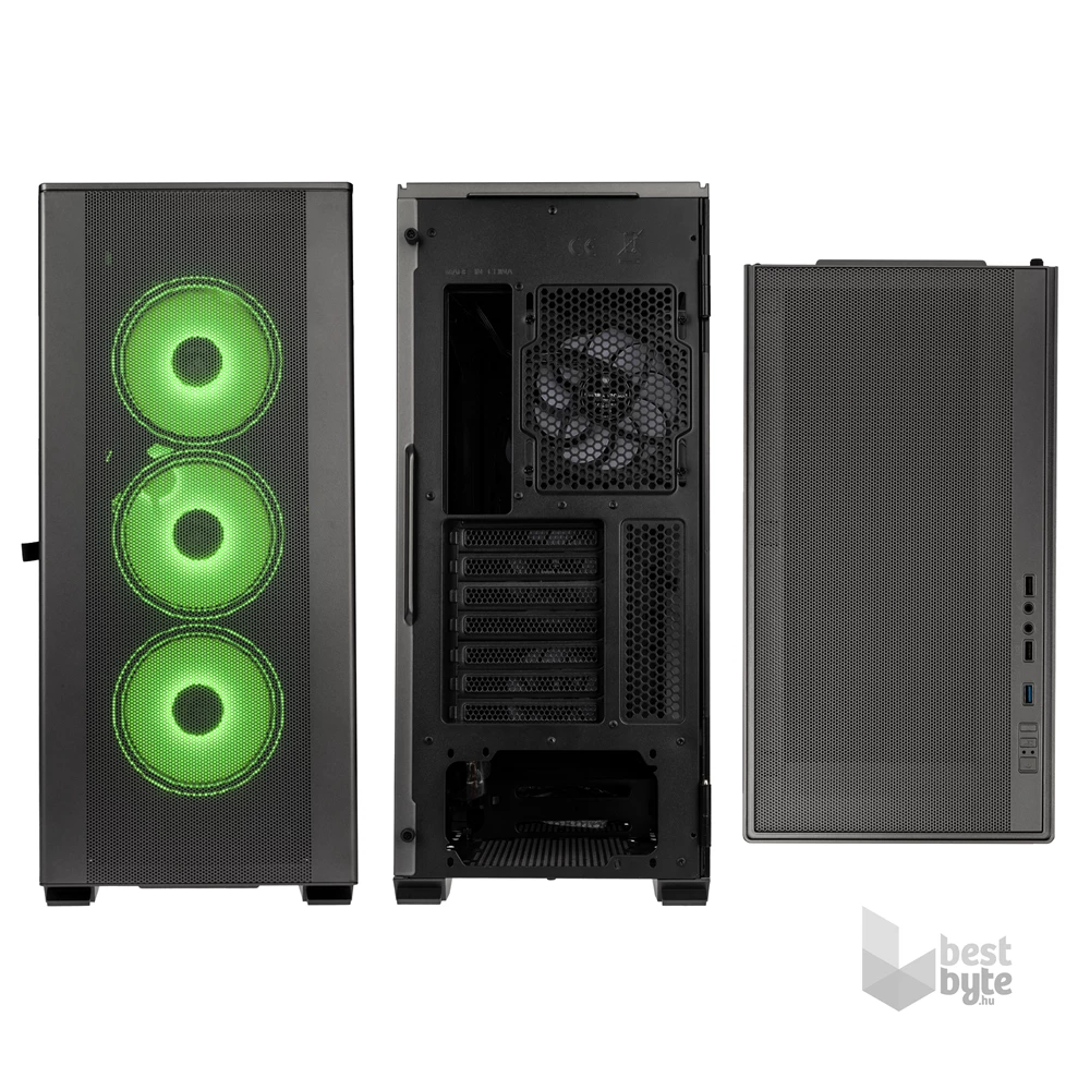 Kolink Stronghold Prism RGB ATX edzett üveg fekete ház