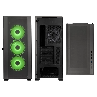 Kolink Stronghold Prism RGB ATX edzett üveg fekete ház