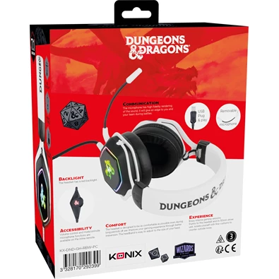 Konix Dungeons & Dragons Rainbow gamer headset