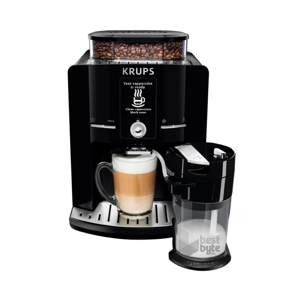 Krups EA829810 Latt`Espresso tejtartállyal fekete automata kávéfőző