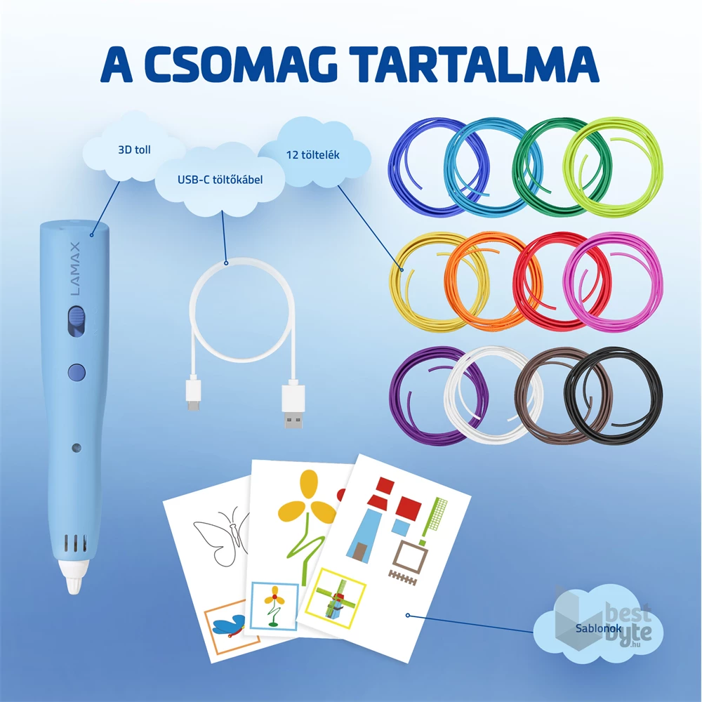 LAMAX ArtKid1 kék 3D nyomtató toll