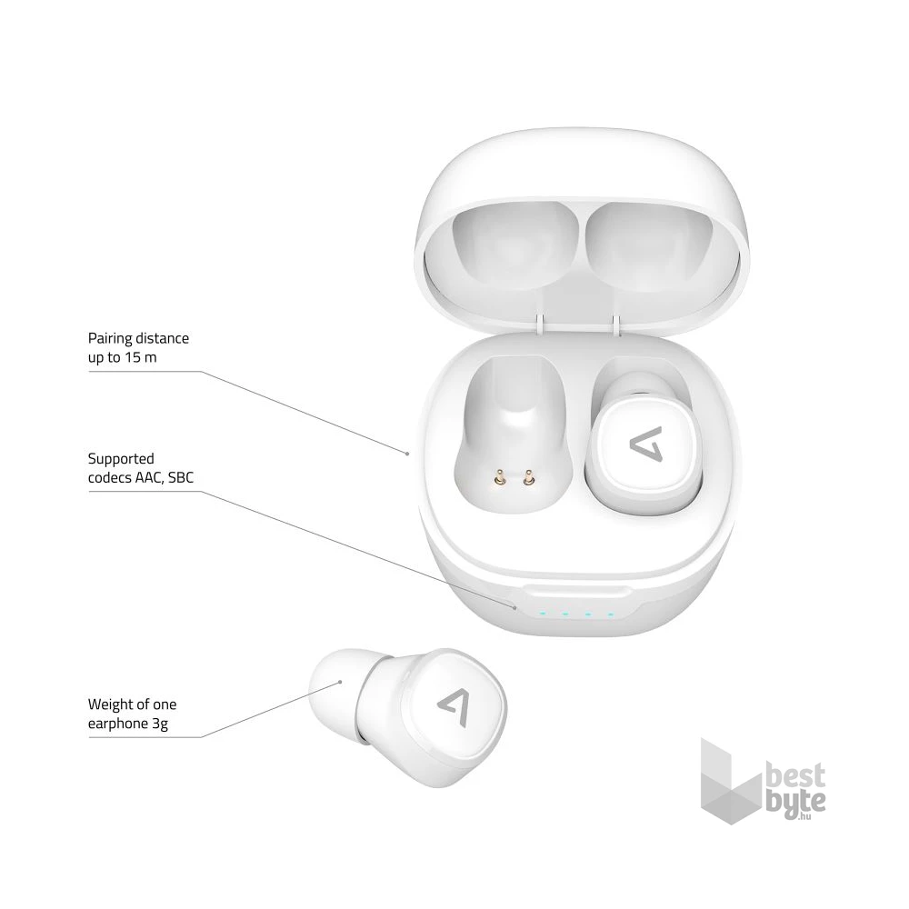 LAMAX Dots2 BT 5.0 TWS bluetooth fehér fülhallgató
