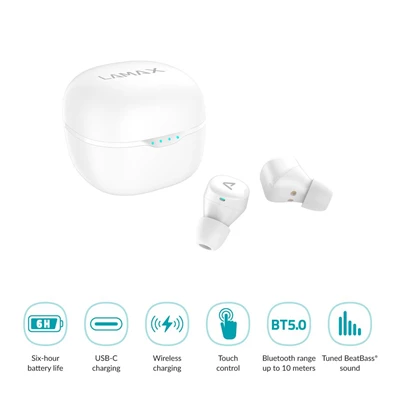 LAMAX Dots2 Touch TWS bluetooth fehér fülhallgató