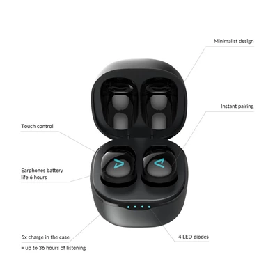 LAMAX Dots2 Touch TWS bluetooth fekete fülhallgató