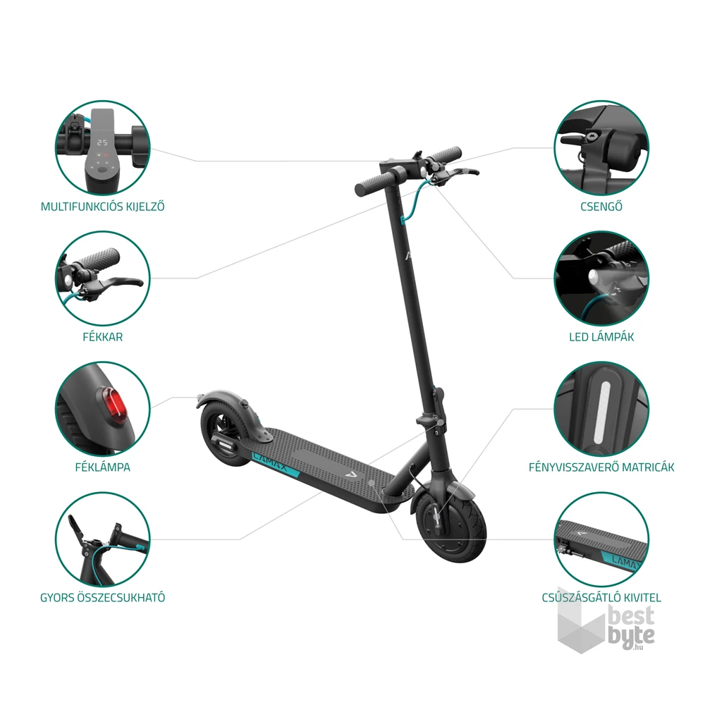 LAMAX E-Scooter S7500 Plus 350W/7,5Ah elektromos roller