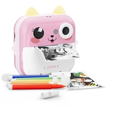 Lamax InstaKid2 Plus Pink hőpapíros rózsaszín gyerek fényképezőgép