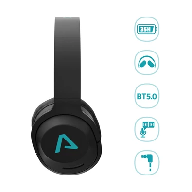 LAMAX Muse2 vezeték nélküli bluetooth fekete fejhallgató