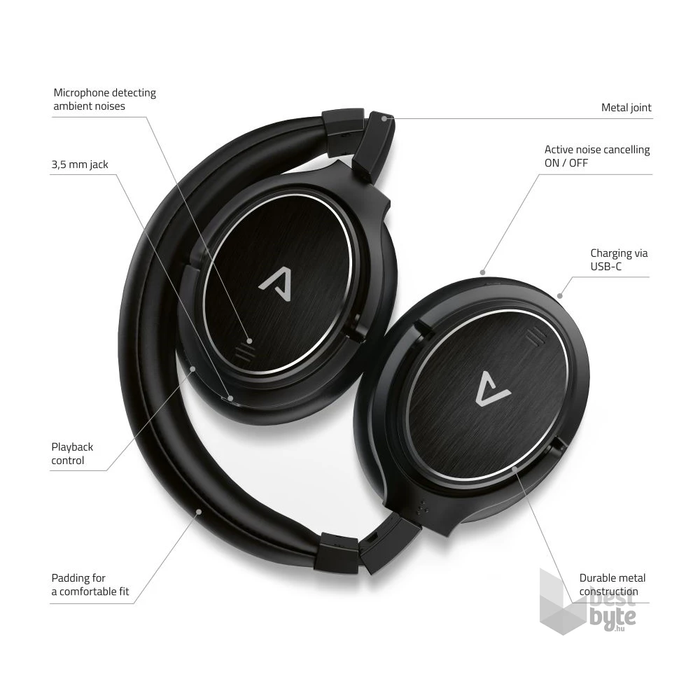 LAMAX NoiseComfort ANC BT 5.0 vezeték nélküli fejhallgató