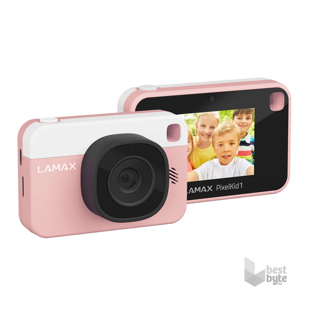 LAMAX PixelKid1 Pink Full HD 8MP rózsazsín gyerek fényképezőgép és kamera