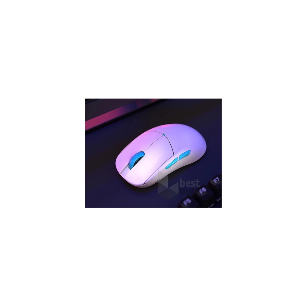 LAMZU Atlantis mini PRO optikai USB / vezeték nélküli gaming egér fehér