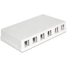LAN Delock 86227 Keystone falra szerelhető doboz - 6portos