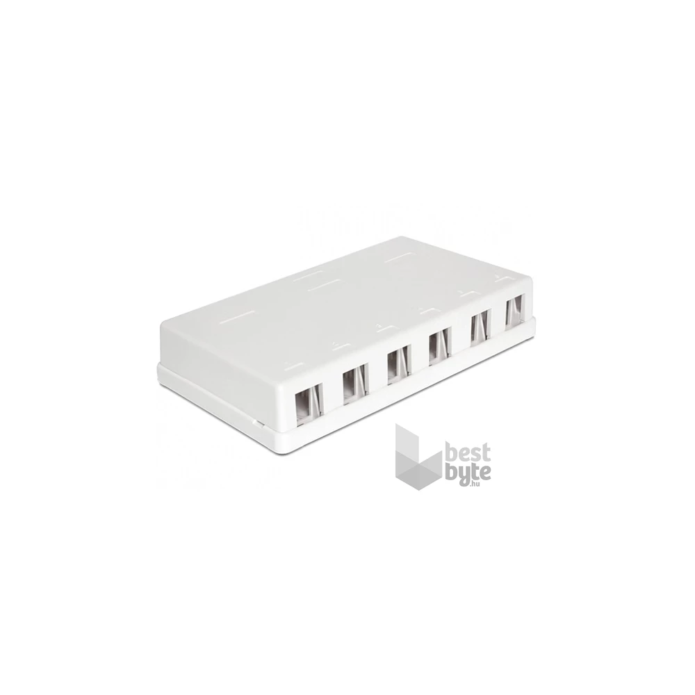 LAN Delock 86227 Keystone falra szerelhető doboz - 6portos