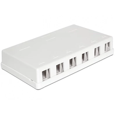LAN Delock 86227 Keystone falra szerelhető doboz - 6portos