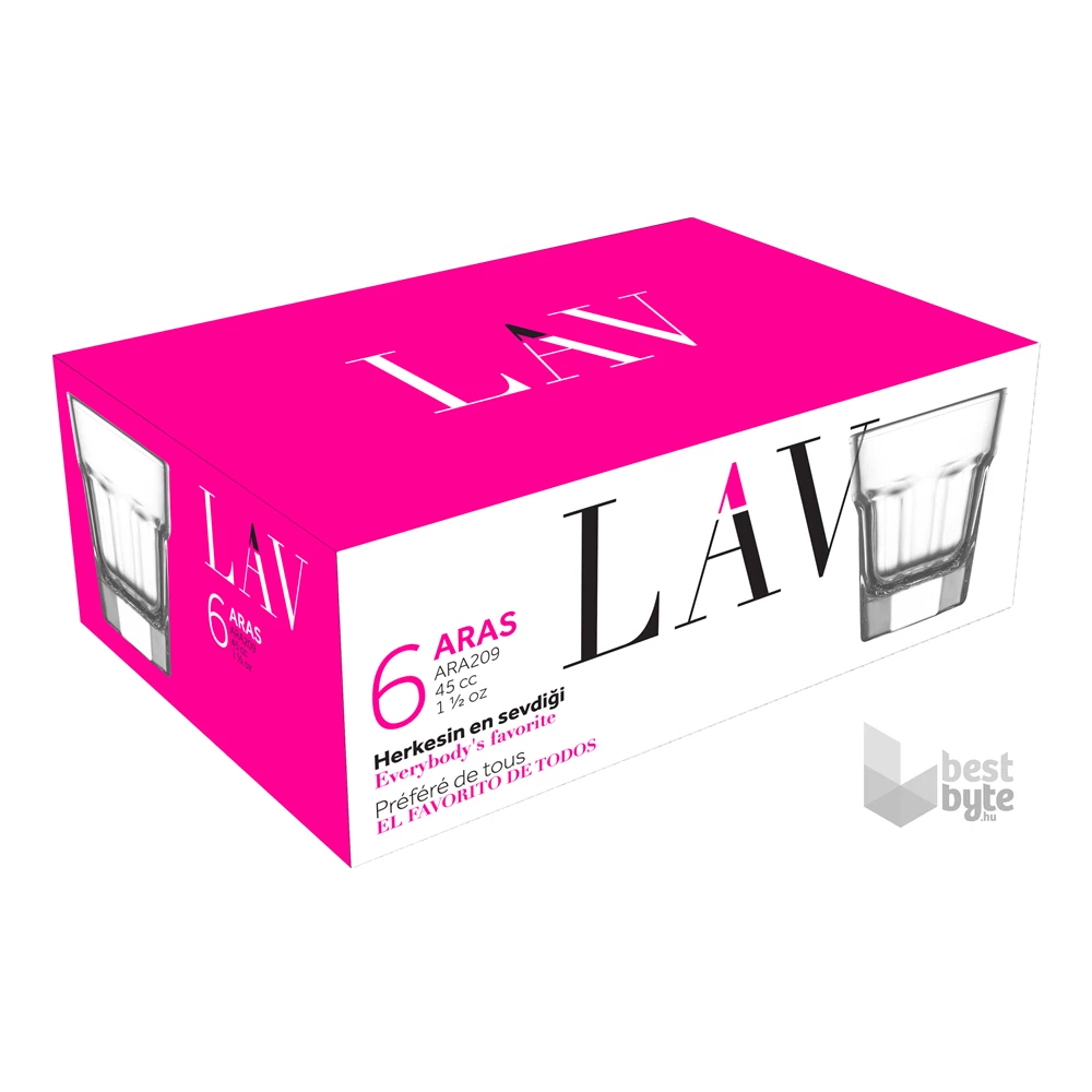 LAV Aras Liqueur 45ml likőrös pohár szett 6 darabos LV-ARA209F