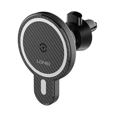 LDNIO MA20 WITH METAL RING 15W univerzális fekete vezeték nélküli autós tartó és töltő LDNIO MA20 WITH METAL RING 15W univerzális fekete vezeték nélküli autós tartó és töltő