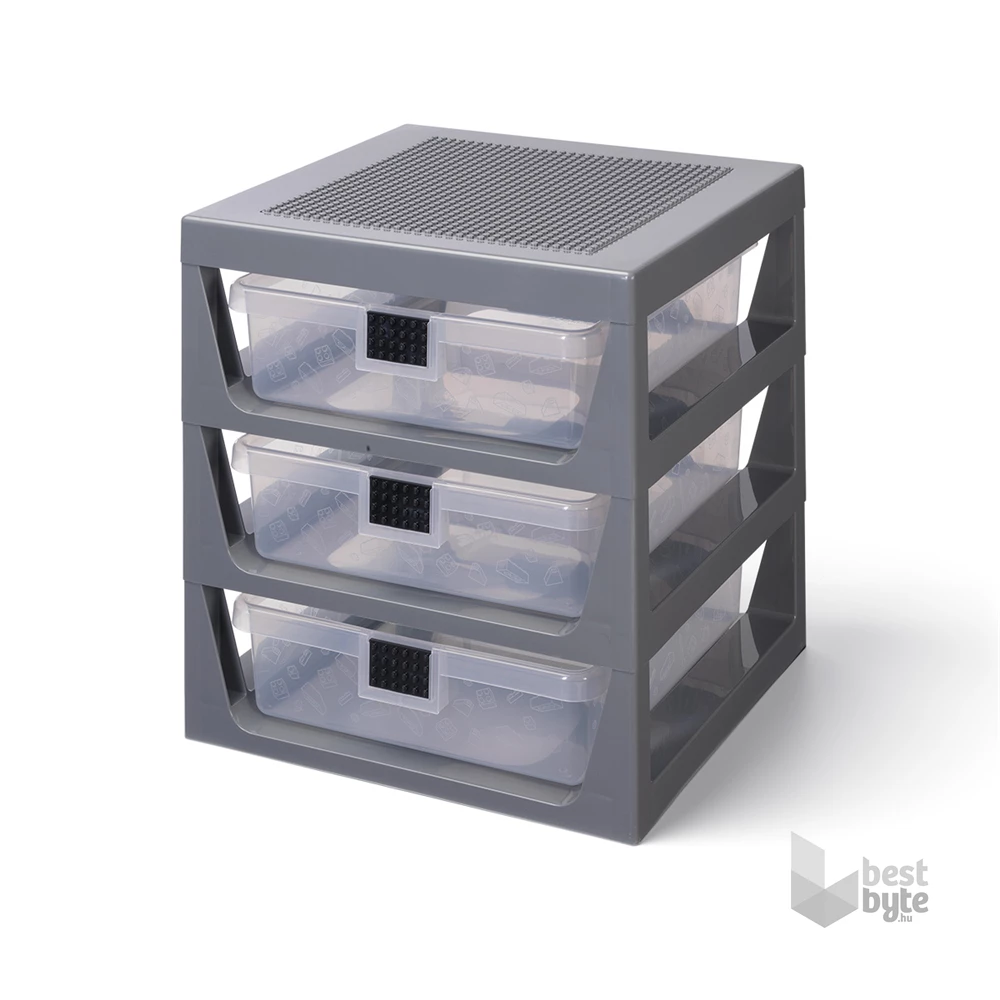 LEGO 3 fiókos tároló, szürke