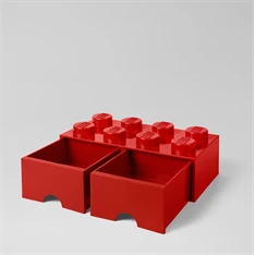 LEGO Fiókos tárolódoboz 2x4, piros
