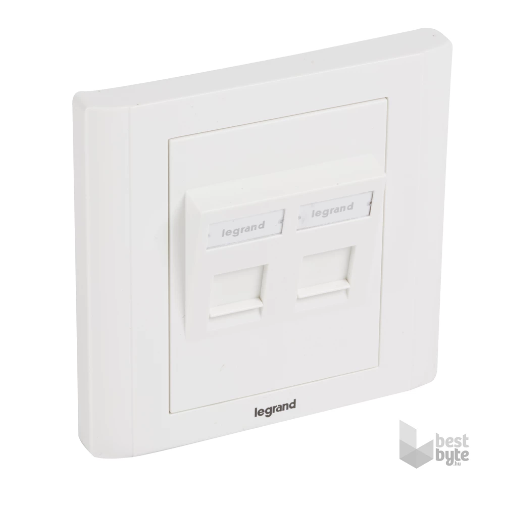 Legrand 632797 2xRJ45 Keystone port fogadására Linkeo süllyesztett szerelvény