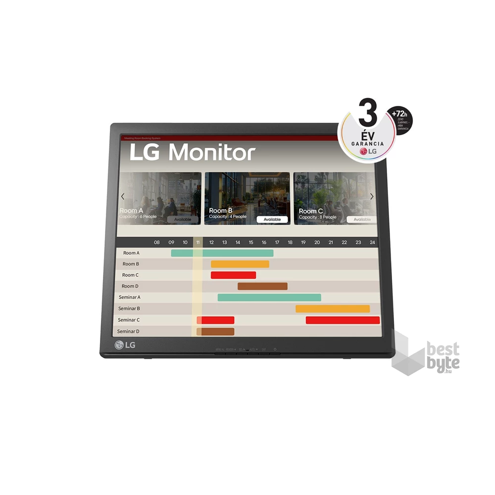 LG 17" 17BR30T-B SXGA TN VGA/USB fekete érintőképernyős monitor